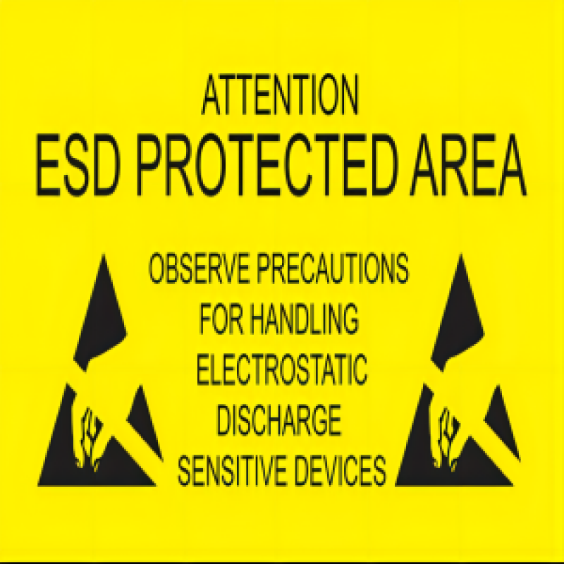 Important Notice: Yellow ESD Warning Signs for Static Grounding Policies