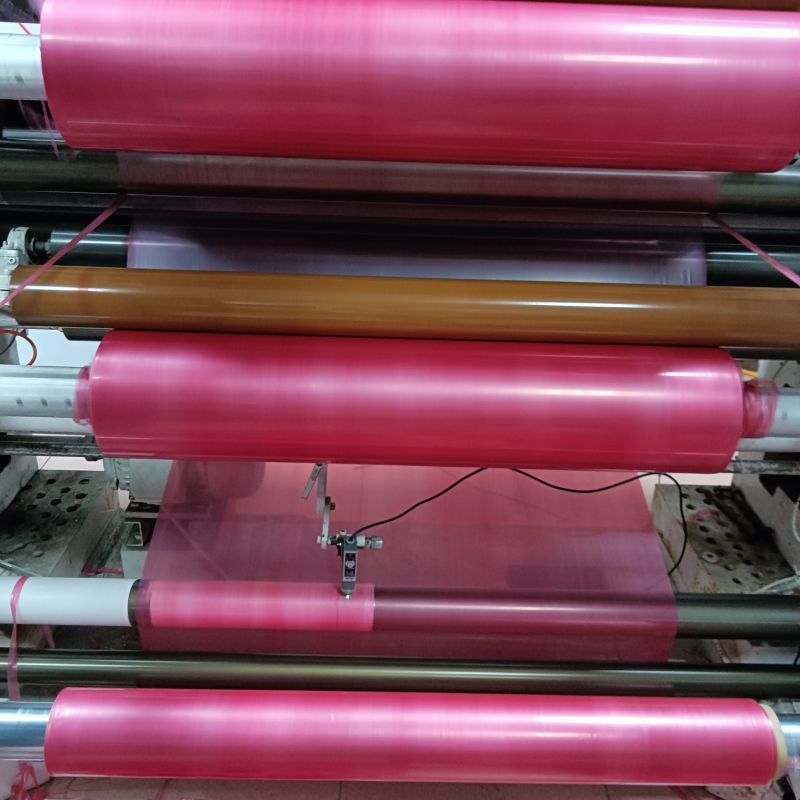 Pink Antistatic Lay Flat Tubing