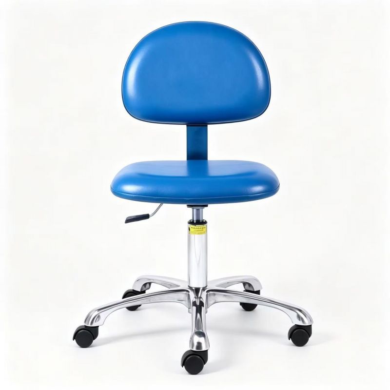 Blue PU Leather ESD Chair: Durable Comfort and Static Control for Electronics Manufacturing